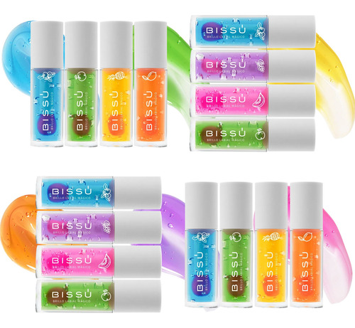 Brillo Labial Mágico Bissú Línea Labios - Set 4 Tonos
