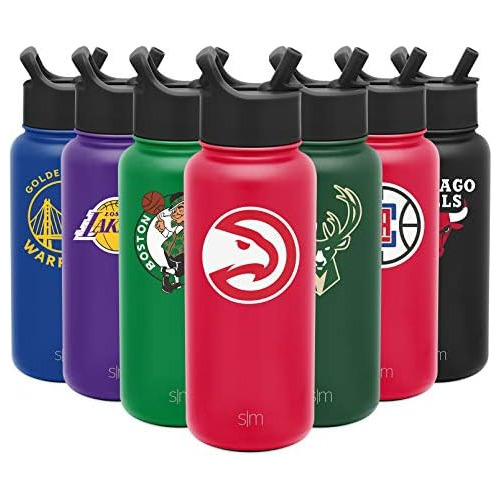 Officially Licensed Nba Bottle With Straw Lid Insulated...