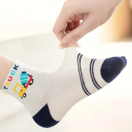 Calcetines Para Niños Algodón 12 Pares Transpirables Cómodos