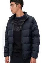 Comprar Campera Uniqlo Original Hombre Navy Sin Capucha Corte 3d