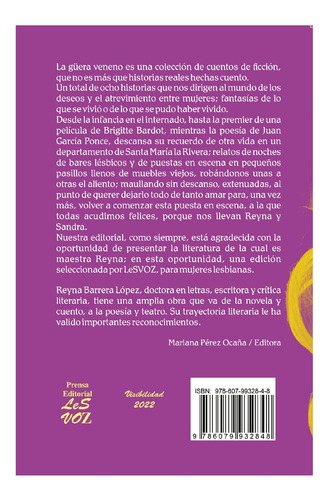 Imagen 2 de 2 de La Güera Veneno Y Otros Cuentos.
