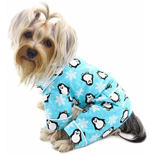 Klippo Dog / Puppy Pingüinos Y Pijama De Franela Y Copo De