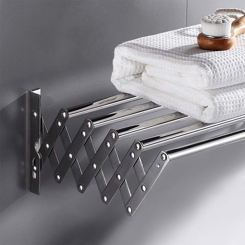 Tendedero De Pared Plegable En Inoxidable Retractil Facil Acero