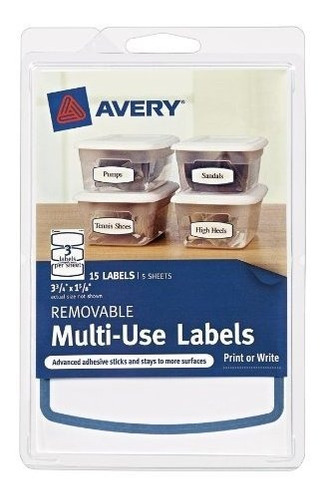 Avery Extraíbles Multi-uso De Etiquetas, Azul De La Frontera