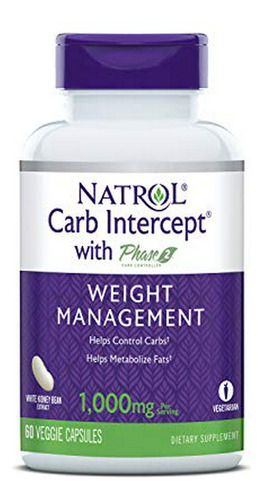 Cápsulas Control Carb Intercept Natrol Frijol Blanco