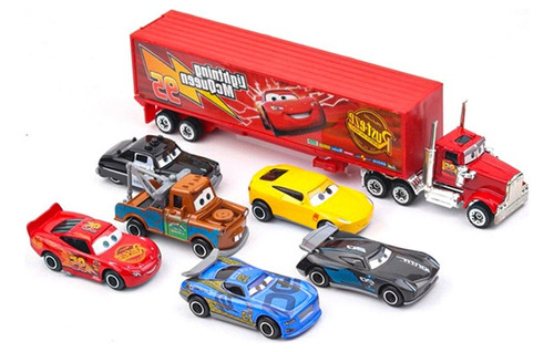 7 Unids/set Disney Pixar Coche Mcqueen Jackson Storm Mack