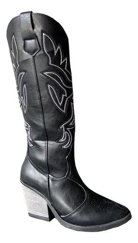 comprar Botas Texanas Mujer Caña Alta Bucanera Doble Bordado Cómodas