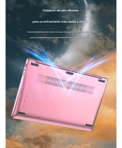 Laptop 14.1 N4000 Celeron 8gb+256ssd Más Barato Office Regal Rosa