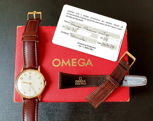 Omega Teddington Completo! Ouro Maciço Incluindo Fivela.