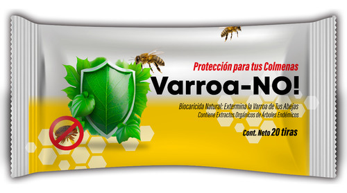 Bioacaricida Orgánico Control De Ácaro Varroa, 2x20 Tiras