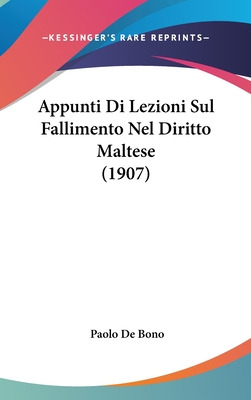 Libro Appunti Di Lezioni Sul Fallimento Nel Diritto Malte...