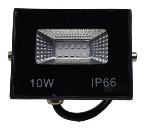 Refletor Led Holofote 10w Prova D'água Ip66 Bivolt Cor da carcaça Preto Cor da luz Azul 110V/220V