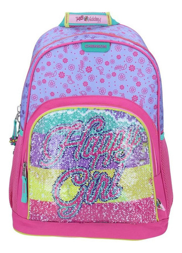 Mochila Grande Fucsia Chenson Happy Girl Kachu