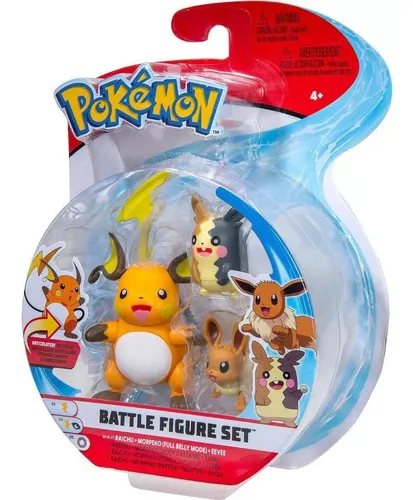 Mu eco Pokemon Playset Raichu Eevee Y Morpeko