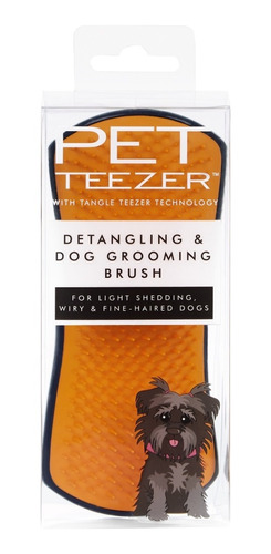 Escova E Desembaraçadora Pet Teezer - Azul E Laranja