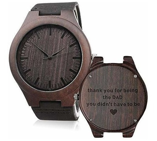 Reloj De Madera Con Grabado Personalizado Para Papa, Regalo