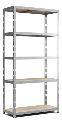 Anaquel Metálico 5 Niveles 90x40x180 Cm Organizador Uso Rudo Color Gris