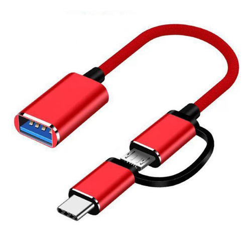 Cable Adaptador 2 En 1 Usb 3.0 Otg -c Micro-usb A Usb 3.0 In