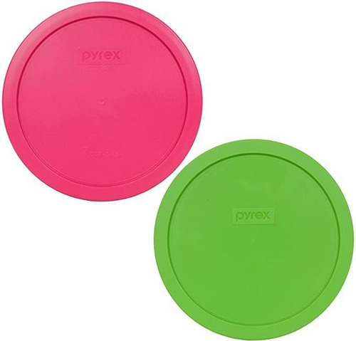 Pyrex 7402-pc 6/7 Taza (1) Verde (1) Tapa Rosado Fucsia De P