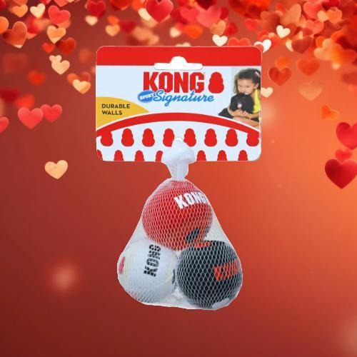 Kong Signature Sport Balls 3 Pk Assorted X-small