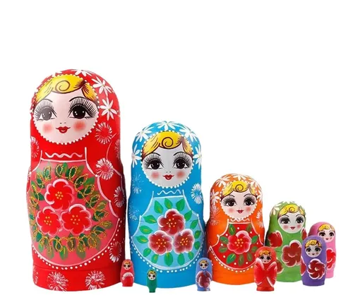 Genérico Muñecas Matrioska,Juguetes Educativos De 10 Piezas - Juguetes de Apilamiento de Muñecas Anidadoras para Niños | para Aprendizaje Educación Genérico Muñecas Matrioska,Juguetes Educativos De 10 Piezas - Juguetes de Apilamiento de Muñecas Anidadoras para Niños | para Aprendizaje Educación