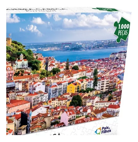 Quebra Cabeça 1000 Peças Paisagem Portugal Puzzle Jogo Educativo