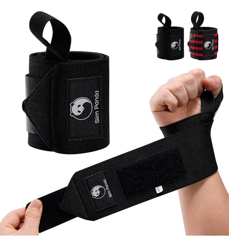 Slim Panda Weight Lifting Wrist Wraps- Envolturas De Muñeca 