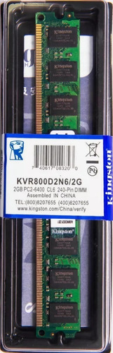 Memória Kingston Ddr2 2gb 800 Ou 667 Mhz Desktop Kit C/10