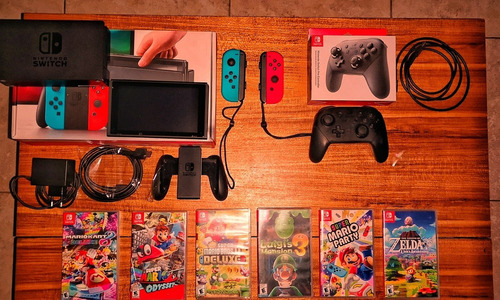 Nintendo Switch + 10 Juegos + Pro Controller
