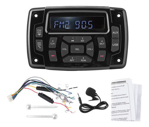 Reproductor Mp3 12v Impermeable, Receptor Estéreo Fm Am Ip66