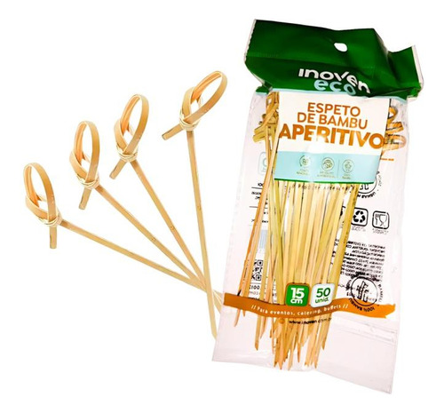Espeto Bambu Aperitivo 15cm Inoven C/50