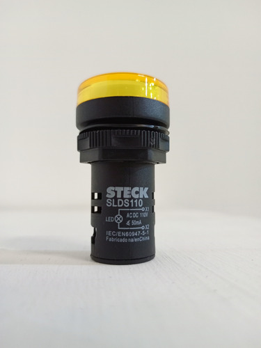 Piloto Led Plástico 22mm Amarillo 110v (ac).