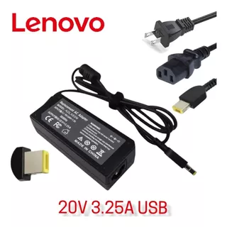 Cargador Compatible Para Laptop Lenovo 20voltios 3.25amperio