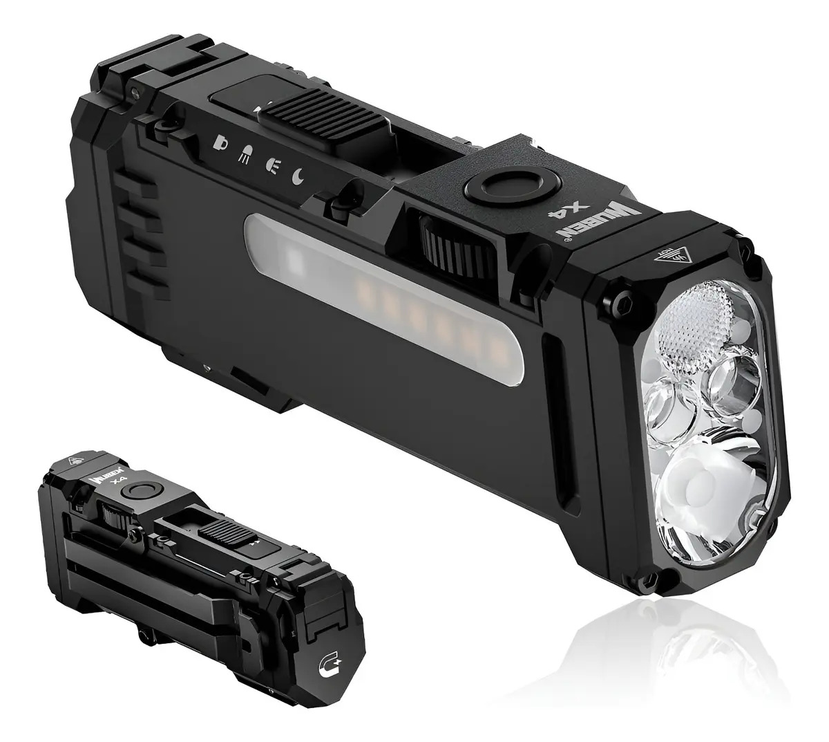 Lanterna Wuben X4 Edc Com Luz Rgb 1500 Lúmens Branco Preto