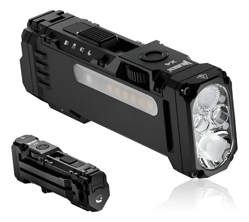 WUBEN X4 ブラック Lanterna Wuben X4 Edc Com Luz Rgb 1500 Lúmens Branco Preto