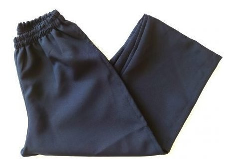 Calça Gabardine Azul Marinho Com 2 Bolsos