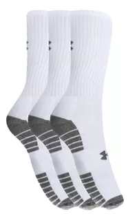 Kit Meia Under Armour Crew 3 Pares Branco Envio Imediato