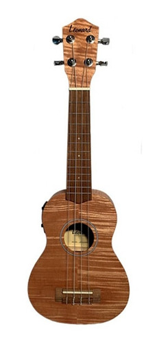 Ukelele Soprano Leonard Uk29sne Quilt Okume Caja Cerrada