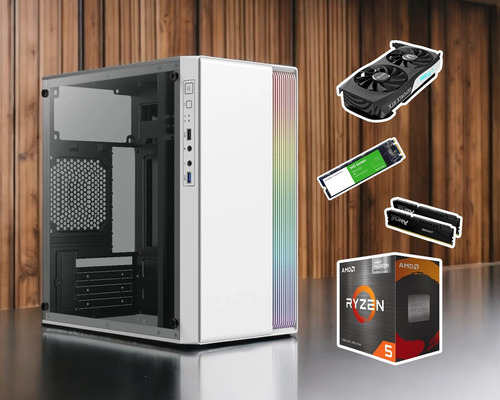 Pc Gamer Rtx 4060 Cpu Ryzen 5 Ram 16gb Ddr4 1tb M.2 Wifi