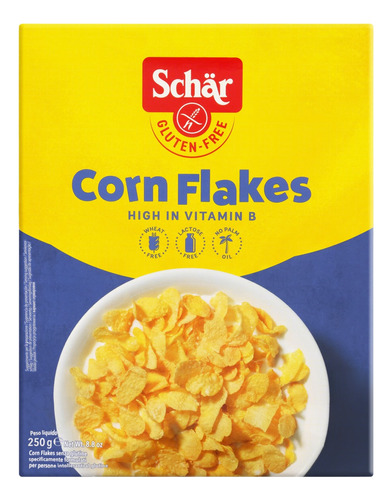 Cereais Schär Corn Flakes em caixa sem glúten 250 g