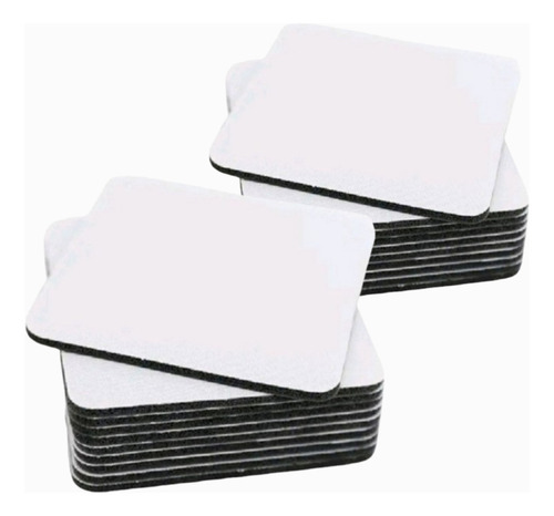 Kit 200 Mouse Pads Classico Branco Liso Em Neoprene 18x22cm.