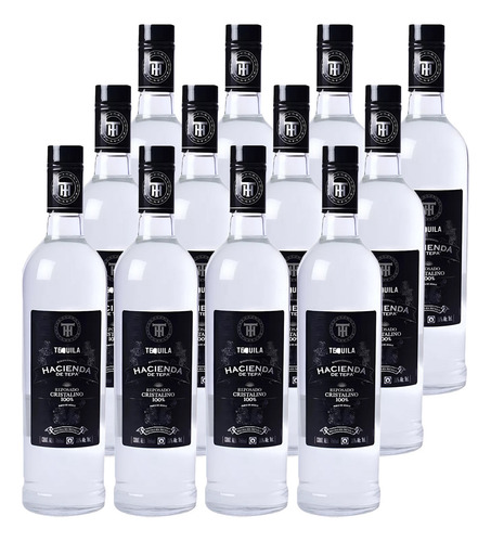 Caja 12 Tequila Hacienda De Tepa Reposado Cristalino 750ml