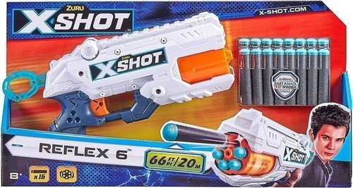 Imagen 6 de 9 de Pistola Dardos X-shot Reflex Tambor Gira Pce 36116 Bigshop