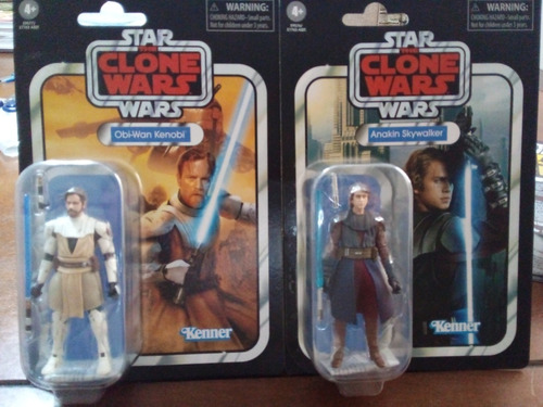Star Wars Vintage Collection- Clone Wars- Anakin Y Obi Wan