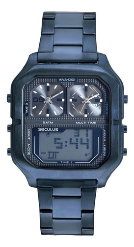 Relógio Seculus Masculino Anadigi Azul 77217gpsvea2