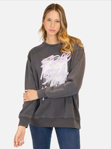 Poleron Cr Waves Gris Mujer Maui And Sons