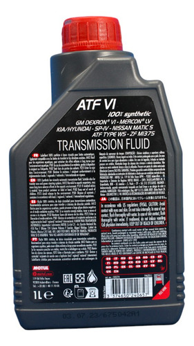 Aceite Atf Automati Vw Audi Seat Motul Atf Vi G055540a2 6 L