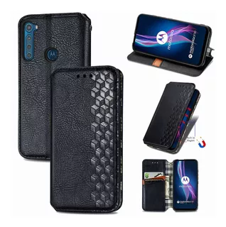 Funda Tipo Cartera De Cuero Sd61 Para Moto One Fusion