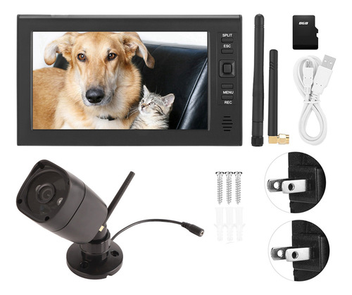Sistema De Monitor Inalámbrico Wifi De 4 Canales Lcd De 7 Pu