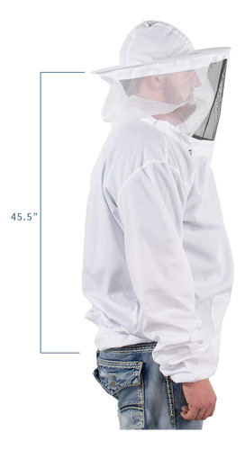 Vivo Traje Apícola Profesional Blanco Grande, Chaqueta, P...